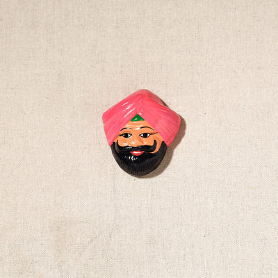  Handpainted Terracotta Face Magnet of India Set Online in India  