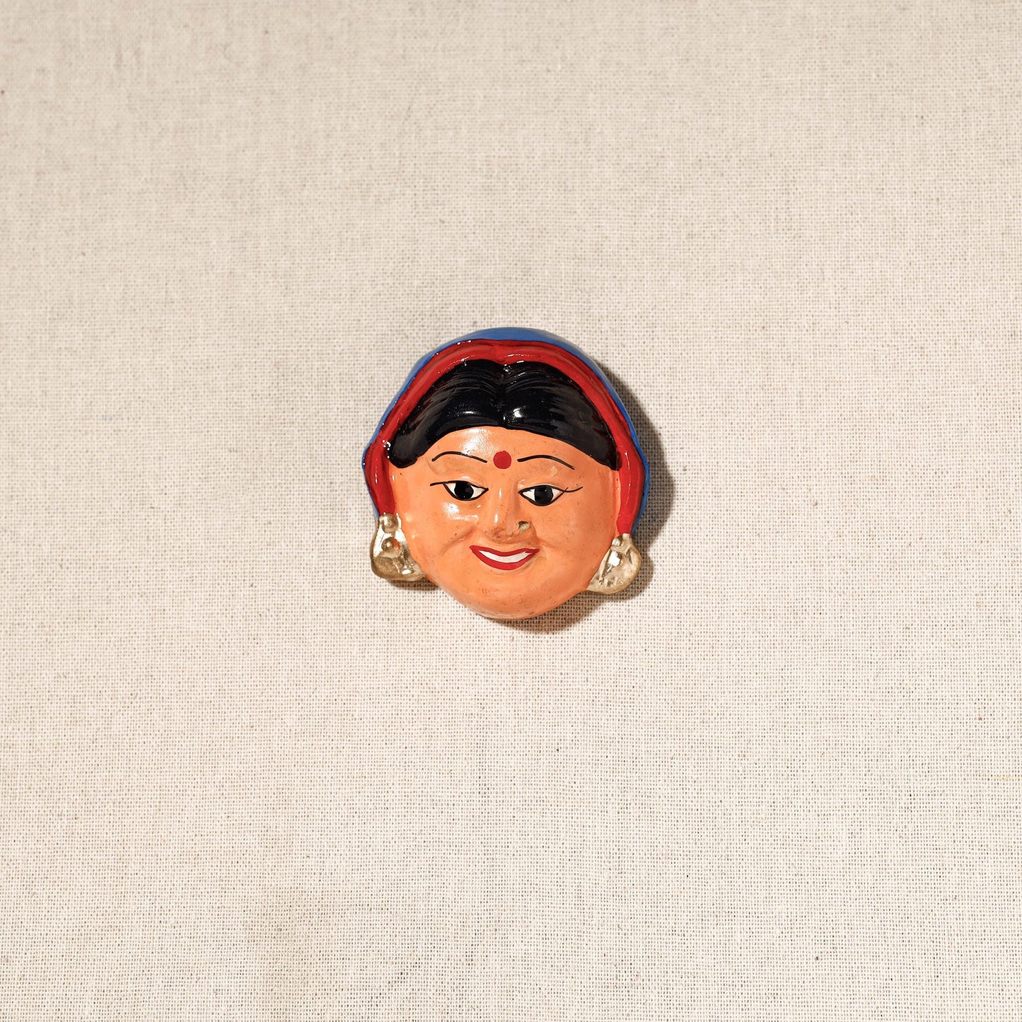  Handpainted Terracotta Face Magnet of India Set Online in India  