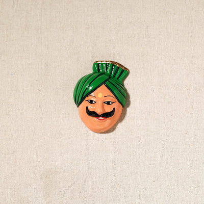  Handpainted Terracotta Face Magnet of India Set Online in India  