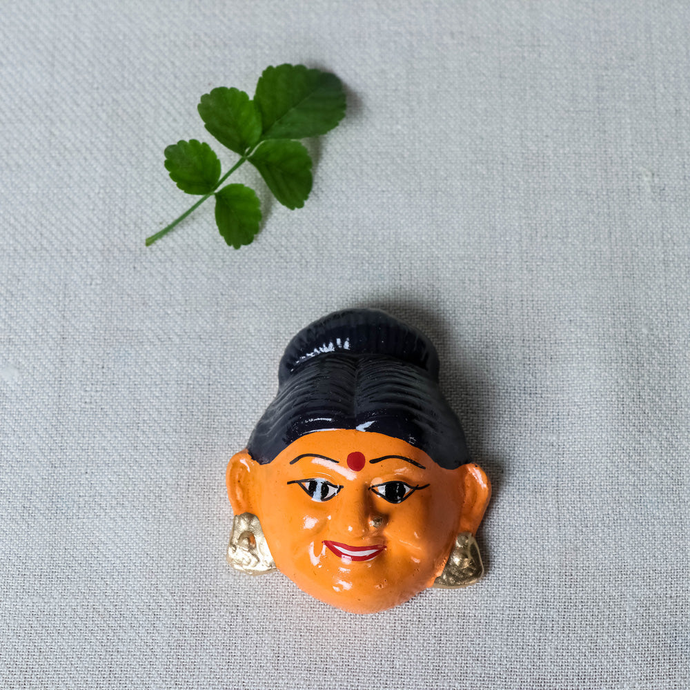  Handpainted Terracotta Face Magnet of India Set Online in India  