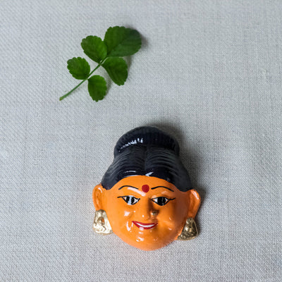  Handpainted Terracotta Face Magnet of India Set Online in India  