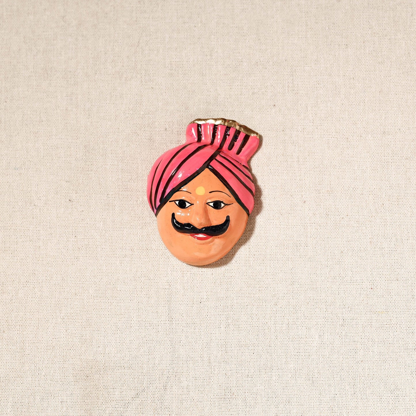  Handpainted Terracotta Face Magnet of India Set Online in India  