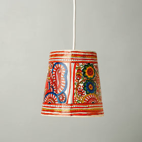  Handpainted Tholu Bommalata Leather Hanging Lamp 