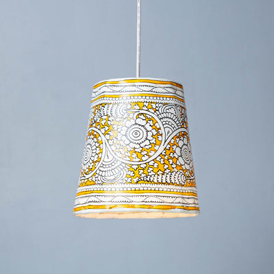  Handpainted Tholu Bommalata Leather Hanging Lamp l iTokri.com 