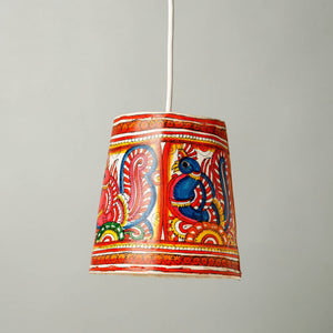  Handpainted Tholu Bommalata Leather Hanging Lamp 
