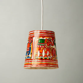  Handpainted Tholu Bommalata Leather Hanging Lamp 
