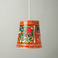  Handpainted Tholu Bommalata Leather Hanging Lamp 