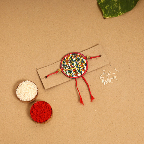  Handpainted Tholu Bommalata Leather Rakhi