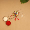  Handpainted Tholu Bommalata Leather Rakhi 