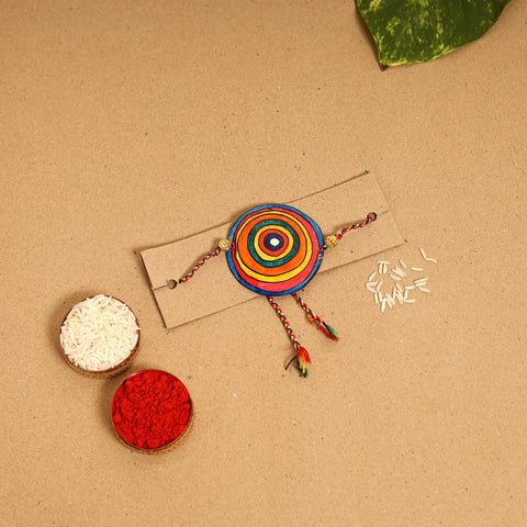  Handpainted Tholu Bommalata Leather Rakhi 
