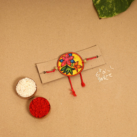  Handpainted Tholu Bommalata Leather Rakhi