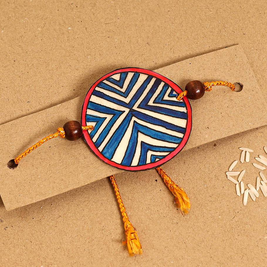  Handpainted Tholu Bommalata Leather Rakhi