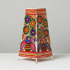 Handpainted Tholu Bommalata Leather Table Lamp (Big) 