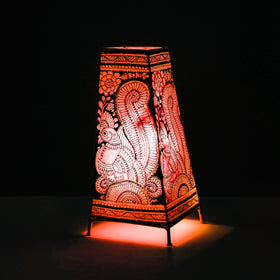  Handpainted Tholu Bommalata Leather Table Lamp (Big) 