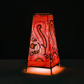  Handpainted Tholu Bommalata Leather Table Lamp (Big) 