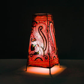  Handpainted Tholu Bommalata Leather Table Lamp (Big) 