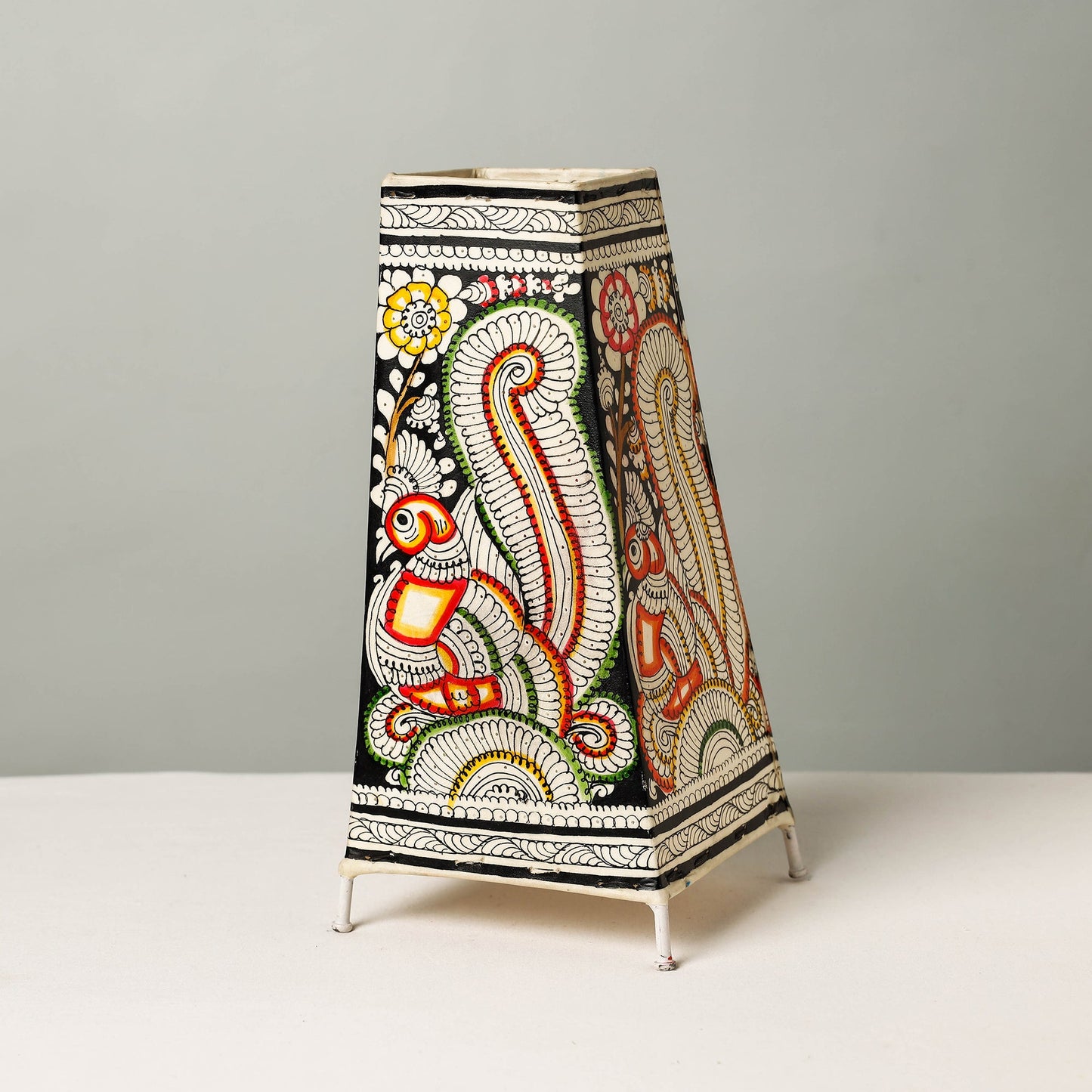  Handpainted Tholu Bommalata Leather Table Lamp (Big) 