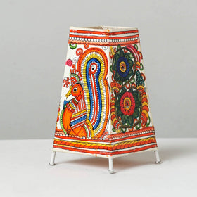 Handpainted Tholu Bommalata Leather Table Lamp