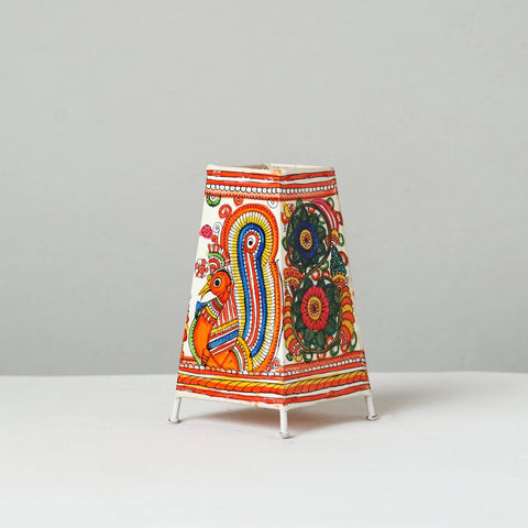 Handpainted Tholu Bommalata Leather Table Lamp