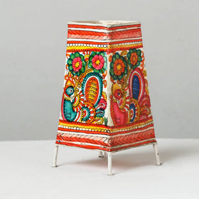 Handpainted Tholu Bommalata Leather Table Lamp