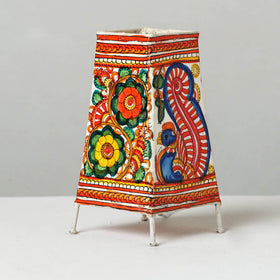 Handpainted Tholu Bommalata Leather Table Lamp