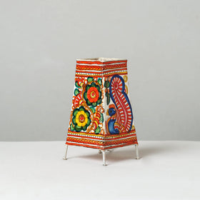 Handpainted Tholu Bommalata Leather Table Lamp