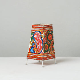 Handpainted Tholu Bommalata Leather Table Lamp