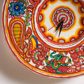  Handpainted Tholu Bommalata Leather Wall Clock l iTokri.com 