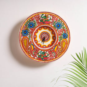  Handpainted Tholu Bommalata Leather Wall Clock l iTokri.com 