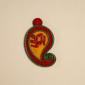  Handpainted Wooden Shubh Labh Hangings (Set of 2) 