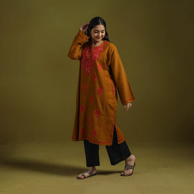 Handwoven aari hand embroidered kashmiri pure wool pheran