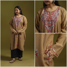 Handwoven aari hand embroidered kashmiri pure wool pheran