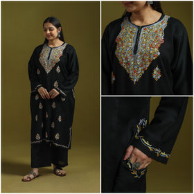 Handwoven aari hand embroidered kashmiri pure wool pheran