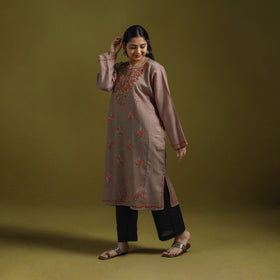 Handwoven aari hand embroidered kashmiri pure wool pheran