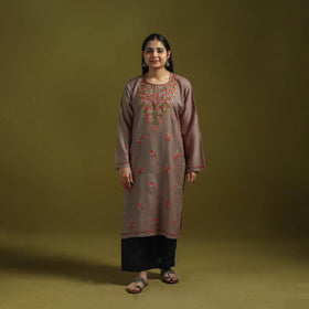 Handwoven aari hand embroidered kashmiri pure wool pheran