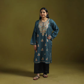 Handwoven aari hand embroidered kashmiri pure wool pheran