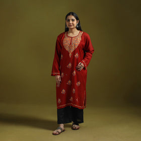 Handwoven aari hand embroidered kashmiri pure wool pheran