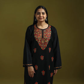 Handwoven aari hand embroidered kashmiri pure wool pheran