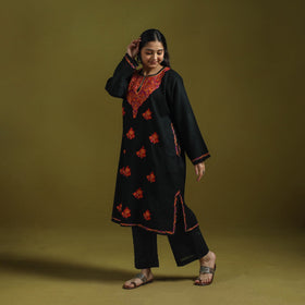 Handwoven aari hand embroidered kashmiri pure wool pheran