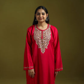 Handwoven aari hand embroidered kashmiri pure wool pheran