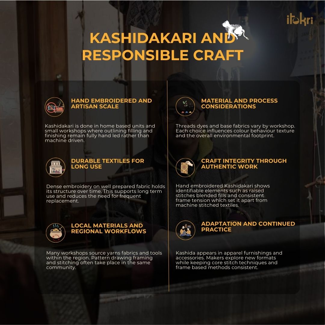 Handwoven aari hand embroidered kashmiri pure wool pheran