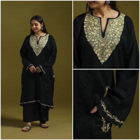 Handwoven aari hand embroidered kashmiri pure wool pheran