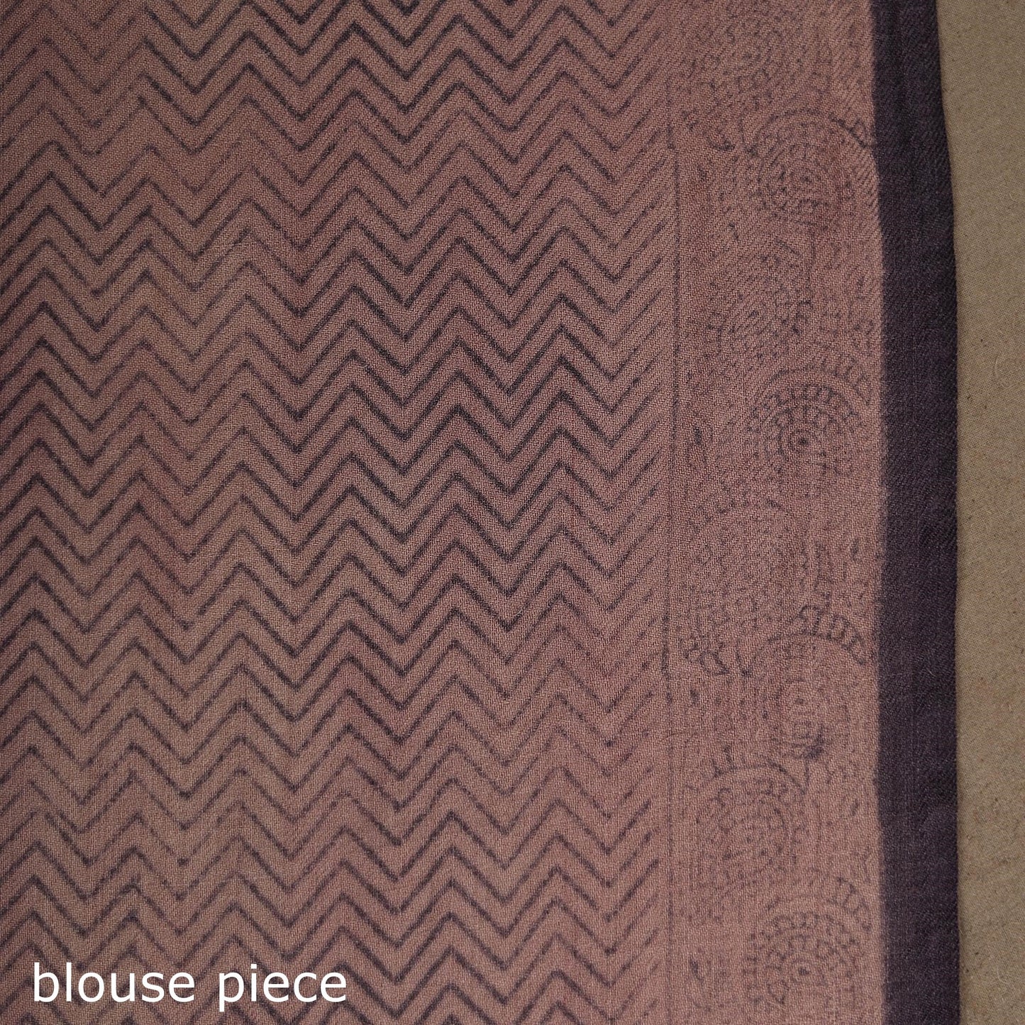 Handwoven merino wool natural dyed hand bagh saree 04