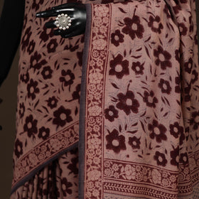 Handwoven merino wool natural dyed hand bagh saree 05