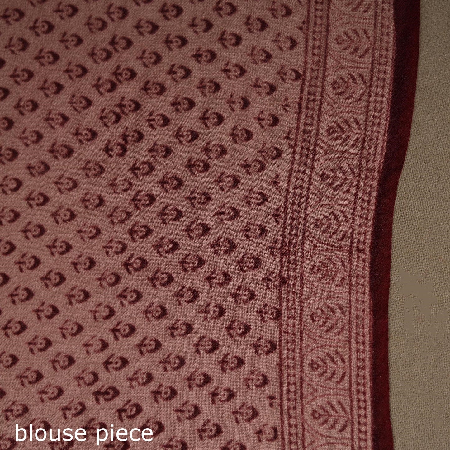 Handwoven merino wool natural dyed hand bagh saree 06