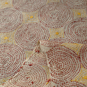  Handwoven Pure Tussar Silk Kantha Work Fabric