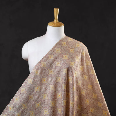  Handwoven Pure Tussar Silk Kantha Work Fabric