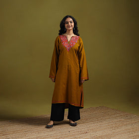 Handwoven sozni hand embroidered kashmiri merino wool