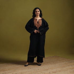 Handwoven sozni hand embroidered kashmiri merino wool