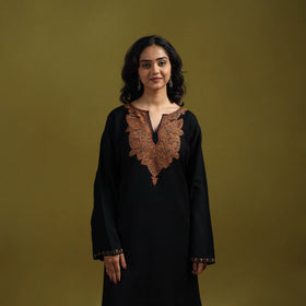 Handwoven sozni hand embroidered kashmiri merino wool